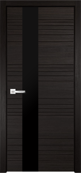 Дверь межкомнатная с чёрным стеклом "Новелла 1" - фото 7210