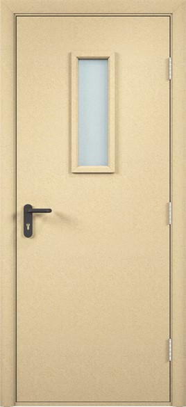 Дверь состеклённая строительная под покраску - фото 9003