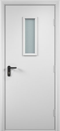 Дверь остеклённая строительная ПВХ - фото 9027